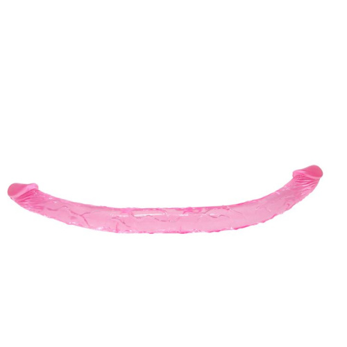 Двухголовый розовый фаллоимитатор - 44,5 см. фото 5