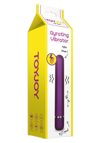 Фиолетовый классический вибратор GYRATING VIBRATOR - 18 см. фото 2