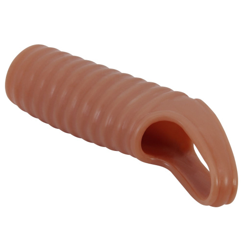 Телесная насадка на пенис с ребрышками и подхватом мошонки фото 6 Телесная насадка на пенис с ребрышками и подхватом мошонки фото 6