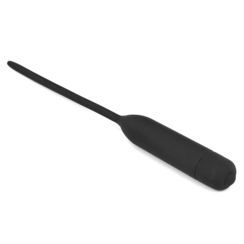 Черный уретральный виброплаг Silicone Vibrating Urethral Dilator - 21 см. фото 4 Черный уретральный виброплаг Silicone Vibrating Urethral Dilator - 21 см. фото 4