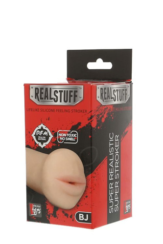 Нежный мастурбатор-ротик REALSTUFF 5INCH MASTURBATOR BJ фото 2