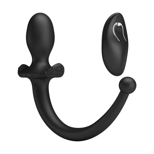 Черная анальная вибропробка с хвостом и пультом ДУ фото 3 Черная анальная вибропробка с хвостом и пультом ДУ фото 3