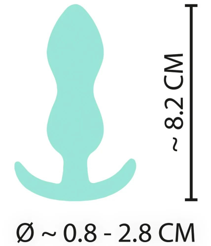 Аквамариновая анальная втулка Mini Butt Plug - 8,2 см. фото 8