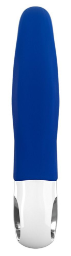 Синий вибратор с клиторальным отростком Lady Bi - 22,1 см. фото 5