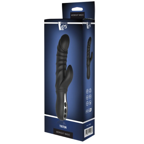 Черный вибратор-кролик с ребрышками Triton - 23 см. фото 2 Черный вибратор-кролик с ребрышками Triton - 23 см. фото 2