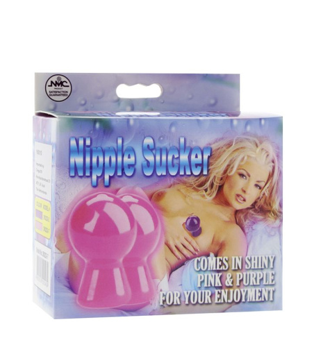 Розовые вакуумные помпы для сосков NIPPLE SUCKER PAIR IN SHINY PINK фото 2