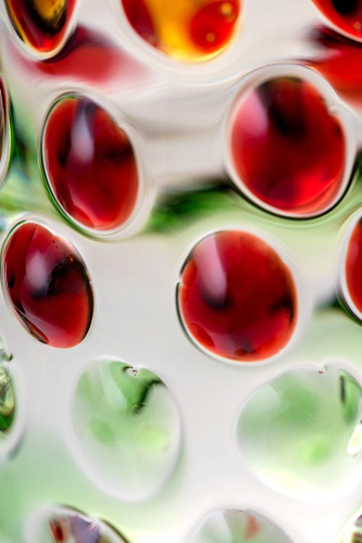 Двусторонний стеклянный фаллос с головкой-конусом - 17,5 см. фото 4