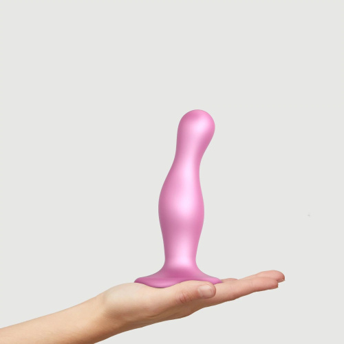 Розовая насадка Strap-On-Me Dildo Plug Curvy size M фото 2