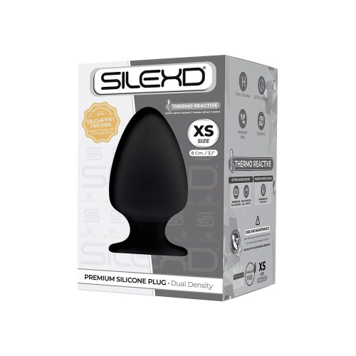 Черная анальная втулка Premium Silicone Plug XS - 8 см. фото 2