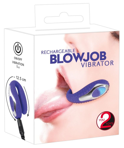 Фиолетовый вибратор для усиления ощущений от оральных ласк Blowjob фото 6