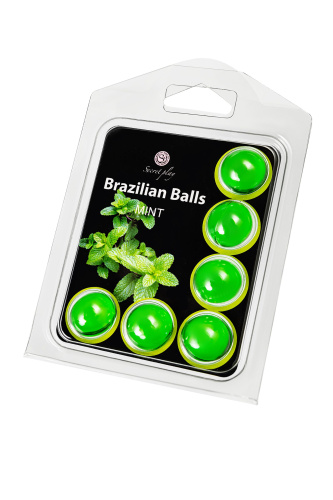 Набор из 6 шариков с массажным маслом Brazilian Balls с ароматом мяты фото 2