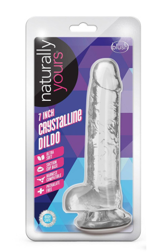 Прозрачный фаллоимитатор 7 Inch Crystalline Dildo - 17,7 см. фото 2