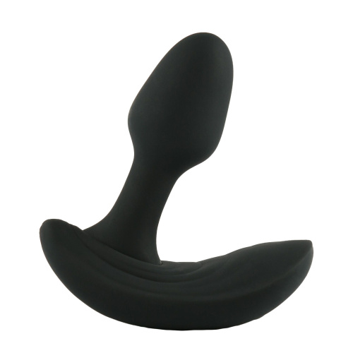 Черная вибропробка с функцией расширения и пультом ДУ Himeros Черная вибропробка с функцией расширения и пультом ДУ Himeros