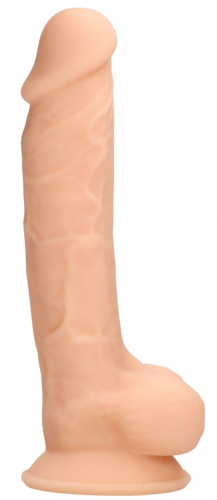 Телесный фаллоимитатор Silicone Dildo With Balls - 17,8 см. фото 3
