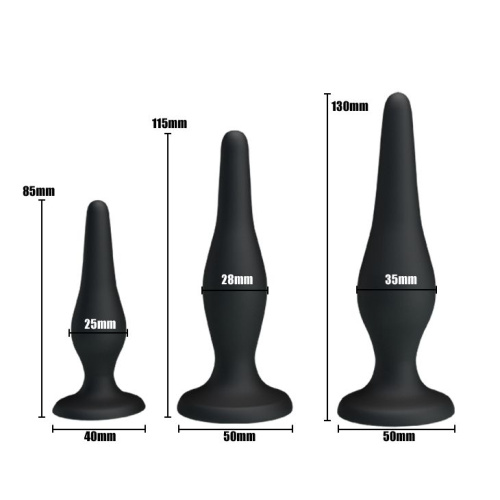 Набор из 3 силиконовых анальных пробок для начинающих Mini Anal Kit фото 6