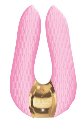 Розовый двойной вибростимулятор AIKO с двумя моторами Розовый двойной вибростимулятор AIKO с двумя моторами