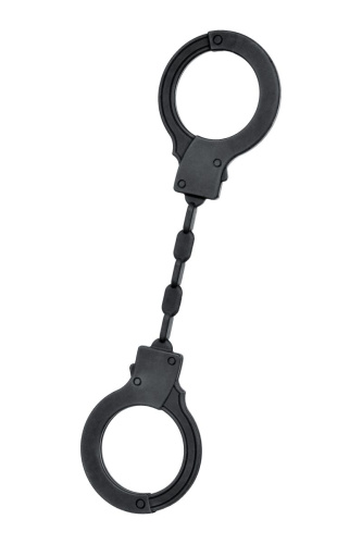 Черные силиконовые наручники A-Toys без ключа фото 2