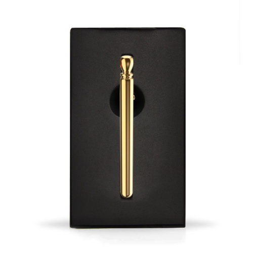 Золотистая подвеска-вибратор Genie Flirting Pen фото 3