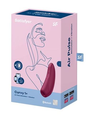 Бордовый вакуум-волновой стимулятор Satisfyer Curvy 1+ фото 4