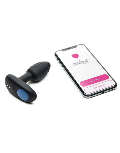 Черный интерактивный вибратор OhMiBod Lumen for Kiiroo с подсветкой - 10,2 см. фото 4