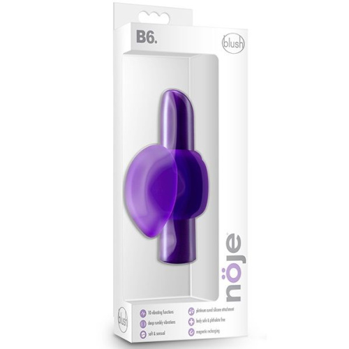 Фиолетовый вибромассажер B6 - 10,16 см. фото 2