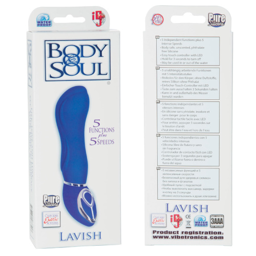 Синий вибратор Body & Soul Lavish Blue фото 2