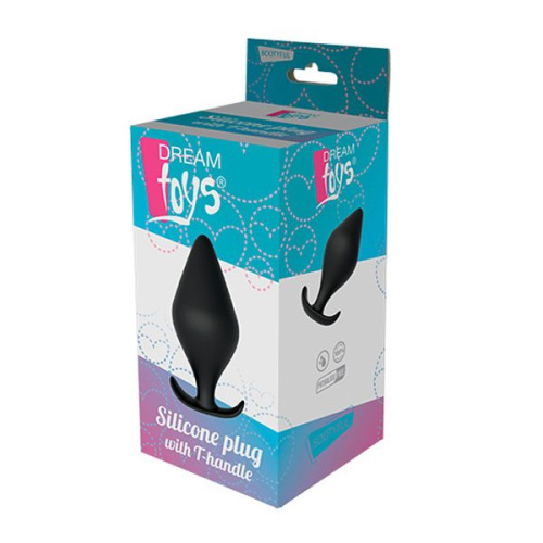 Черная анальная пробка PLUG WITH T-HANDLE - 11 см. фото 2 Черная анальная пробка PLUG WITH T-HANDLE - 11 см. фото 2