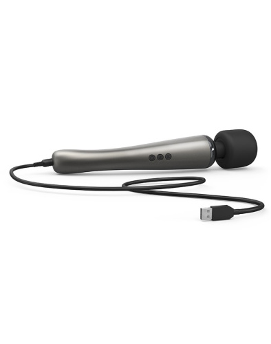 Черно-серый жезловый вибратор Megawand - 29,5 см. фото 6