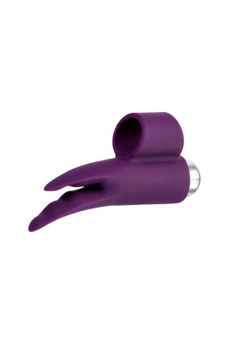 Фиолетовая вибронасадка на палец JOS Tessy - 9,5 см. фото 6