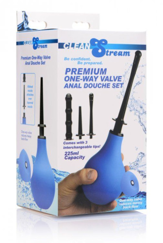 Анальный душ с 3 насадками Premium One-way Valve Anal Douche Set фото 2