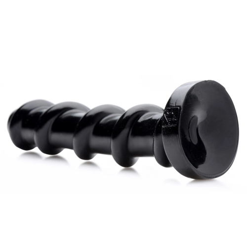 Черный стимулятор с винтовой конструкцией Mighty Screw - 24,1 см. фото 2