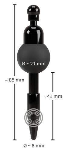 Черный уретральный вибростимулятор Vibrating Penis Plug фото 6