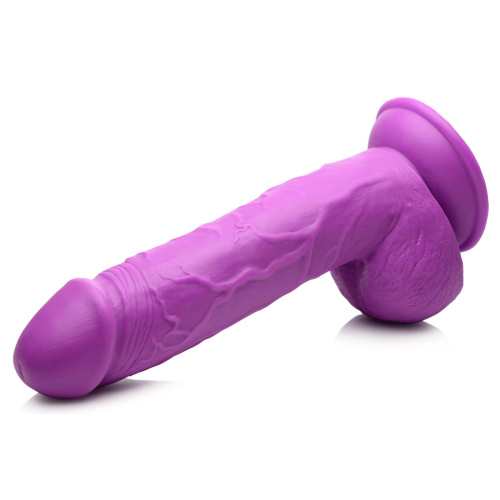 Фиолетовый фаллоимитатор на присоске 8.25  Dildo with Balls - 22,8 см. фото 3