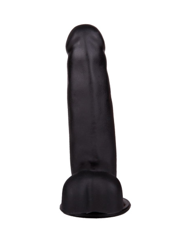 Фаллоимитатор чёрного цвета на присоске - 16,5 см. фото 4