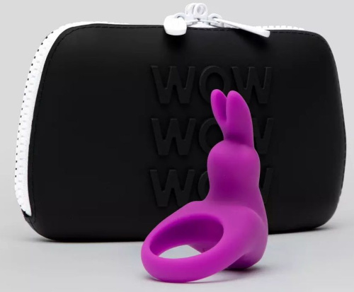 Фиолетовое эрекционное виброкольцо Happy Rabbit Cock Ring Kit фото 2