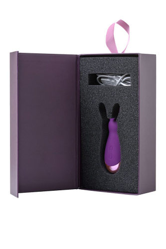 Фиолетовый стимулятор эрогенных зон Eromantica BUNNY - 12,5 см. фото 7