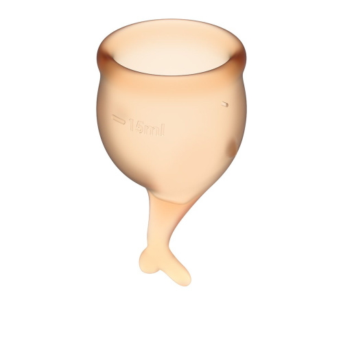 Набор оранжевых менструальных чаш Feel secure Menstrual Cup фото 2