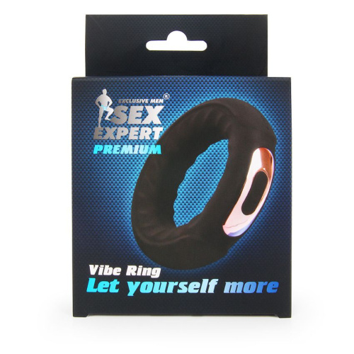 Черное эрекционное перезаряжаемое виброкольцо фото 6