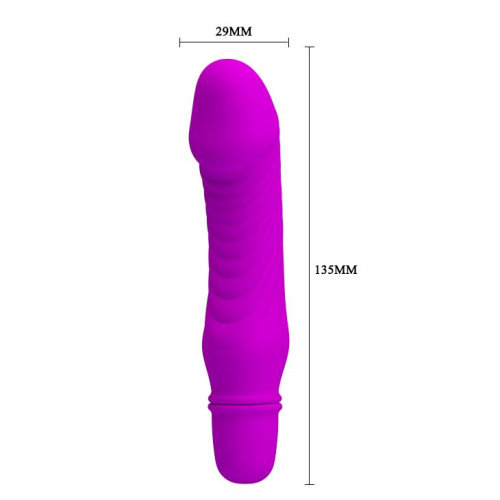 Фиолетовый мини-вибратор Stev -13,5 см. фото 4