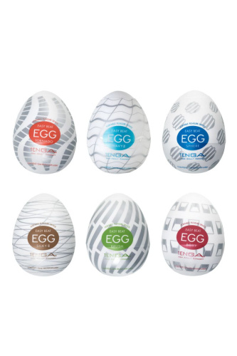 Набор из 6 мастурбаторов Tenga EGG III с различным рельефом фото 2
