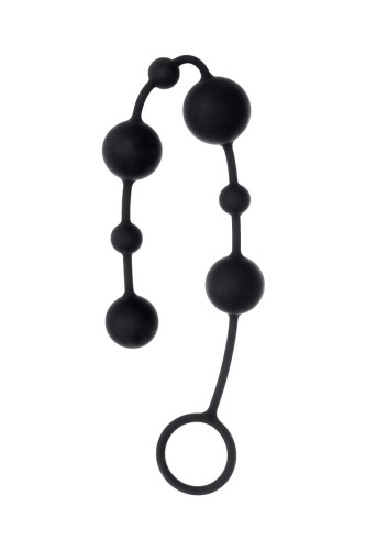 Черная анальная цепочка A-toys с шариками - 35,9 см. фото 6