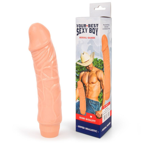 Вибратор Realistic Cock Vibe телесного цвета - 17,5 см. фото 2