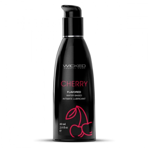 Лубрикант на водной основе с ароматом вишни Wicked Aqua Cherry - 60 мл. фото 2