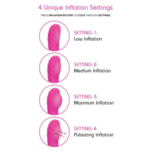 Розовый вибромассажер Insatiable G Inflatable G-Wand с функцией расширения - 21,5 см. фото 6 Розовый вибромассажер Insatiable G Inflatable G-Wand с функцией расширения - 21,5 см. фото 6