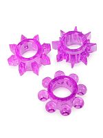 Набор из 3 лиловых эрекционных колец различной формы