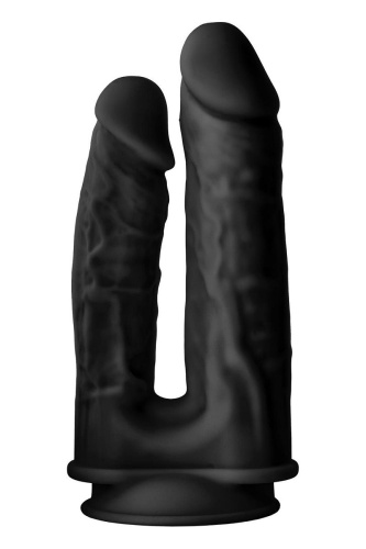 Черный анально-вагинальный фаллоимитатор Double Penetrator - 19,5 см. фото 3