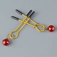 Золотистые зажимы с колокольчиками Gold