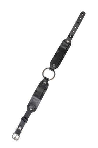 Черный кожаный чокер-ошейник со скруглёнными углами фото 6 Черный кожаный чокер-ошейник со скруглёнными углами фото 6