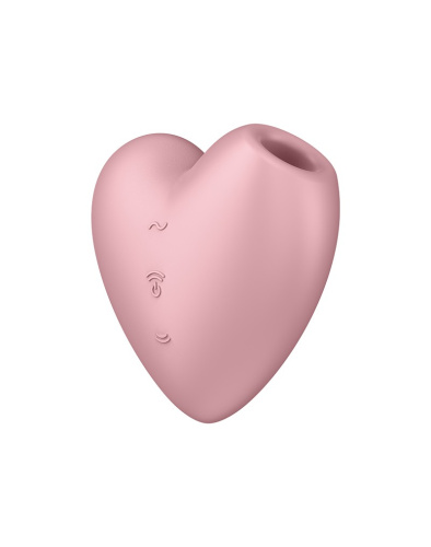 Розовый вибромассажер Cutie Heart с вакуум-волновой стимуляцией фото 5
