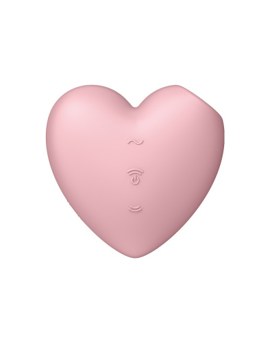 Розовый вибромассажер Cutie Heart с вакуум-волновой стимуляцией фото 4